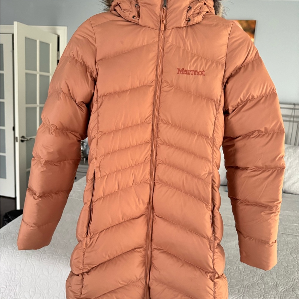 Marmot Women's Tan Puffer Jacket